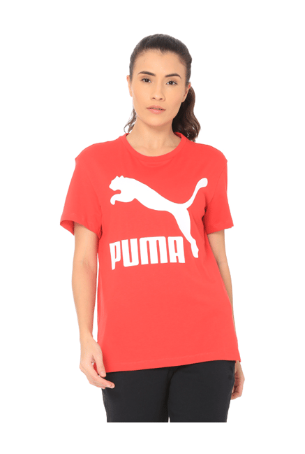 red puma t shirt womens