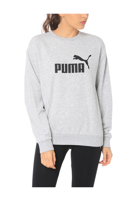 Buy Puma Grey Full Sleeves Sweatshirt 