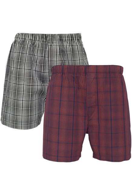Buy XYXX Multicolor Check Boxers - Pack of 2 Online at Best Prices ...