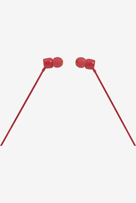 JBL T110 In The Ear Headphones with Mic Red