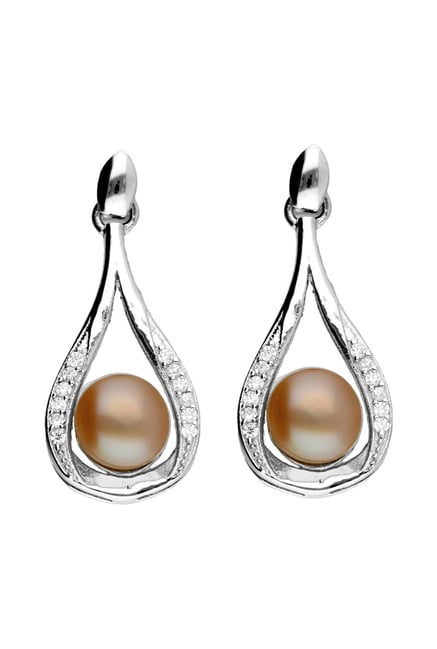 Sri Jagdamba Pearls 92.5 Sterling Silver Earrings-picture-37