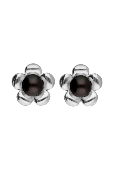 Sri Jagdamba Pearls Flower 92.5 Sterling Silver Earrings-picture-17