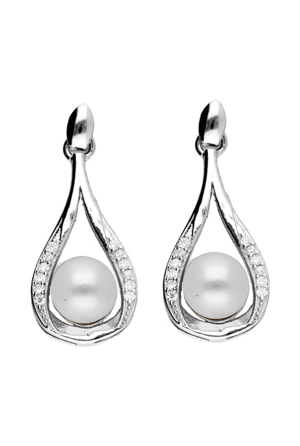 Sri Jagdamba Pearls 92.5 Sterling Silver Earrings-picture-38