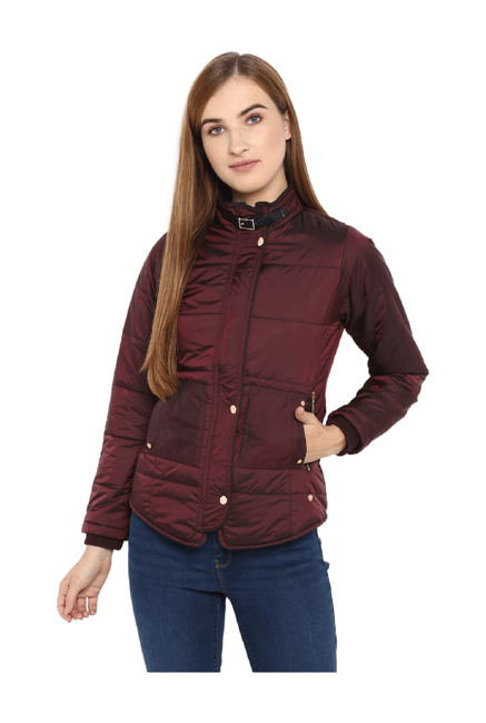 Buy Monte Carlo Wine Quilted Jacket for 