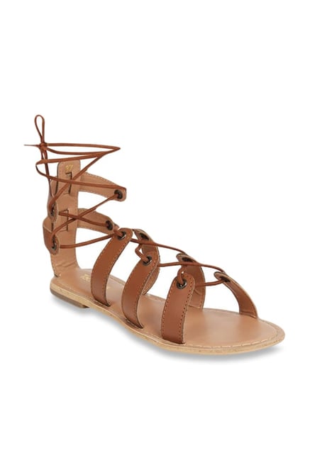 Cognac best sale gladiator sandals