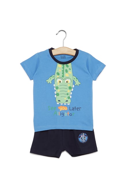 Buy Zudio Kids Blue Alligator Print T 