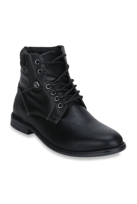 Ozark by Red Tape Black Derby Boots 