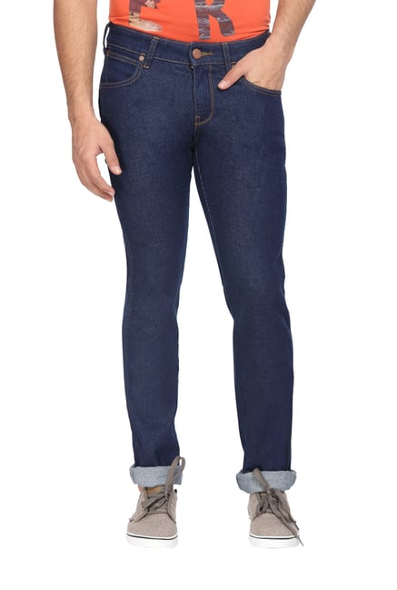 Buy LIFE Indigo Cotton Elastane Slim Fit Men's Jeans | Shoppers Stop