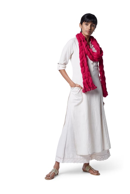 Utsa by Westside Pink Crushed Dupatta