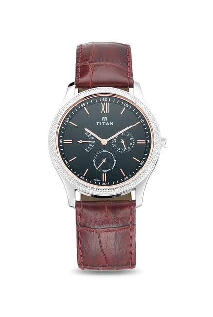 Titan mens hotsell analogue leather watch