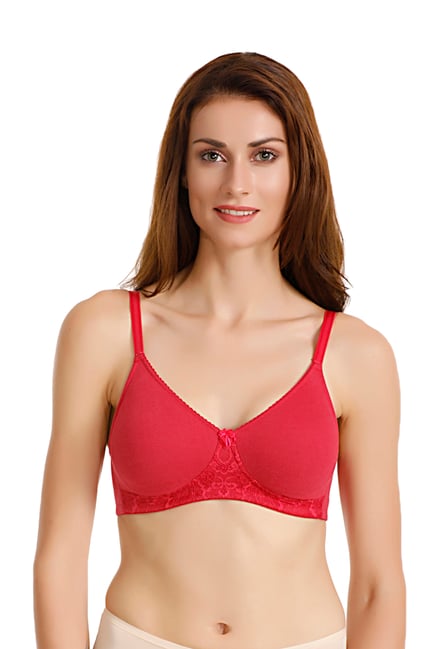 Buy Zivame Pink Cotton Non Wired Non Padded Full Coverage Bra for Women  Online @ Tata CLiQ