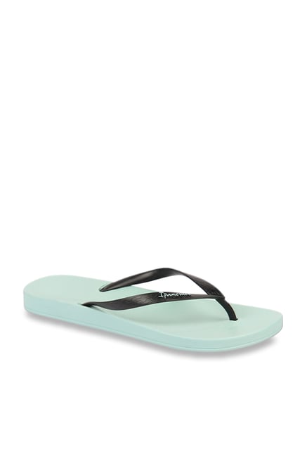 mint green flip flops
