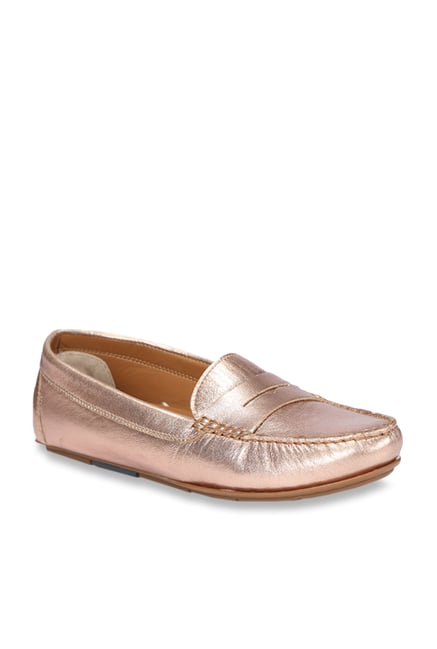 Buy Ruosh Hansi Rose Gold Loafers for 