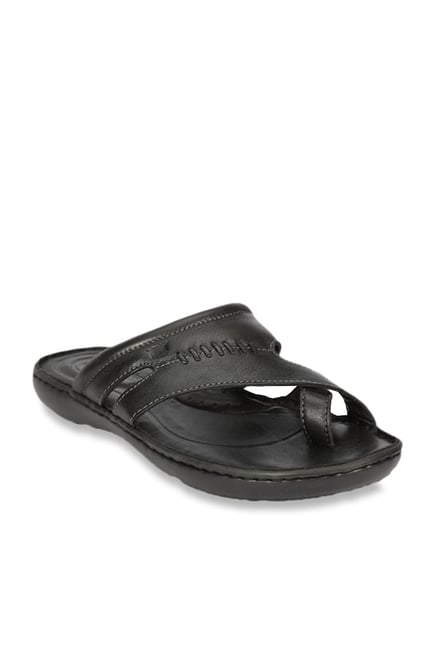 Florsheim Lewis Black Cross Strap Sandals