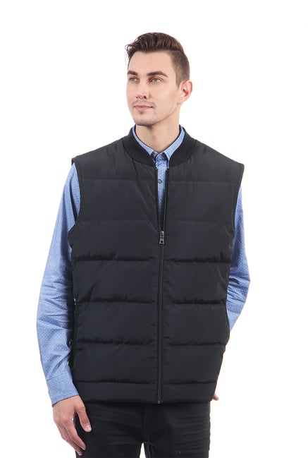 Buy Nautica Black Sleeveless Bomber Jacket for Men Online Tata CLiQ