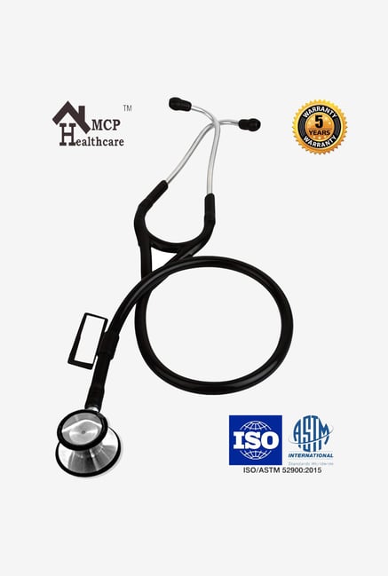 MCP Cardiology Stethoscope For Doctors, Medical Students and Nurses (Black)