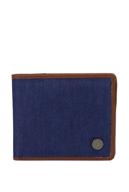 Men's Leather ID Wallet – Bifold Design, Blue Leather with ID Windows and  Credit Card Slots | ZenZoi