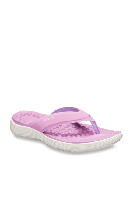 Buy Crocs Reviva Lilac Flip Flops for 