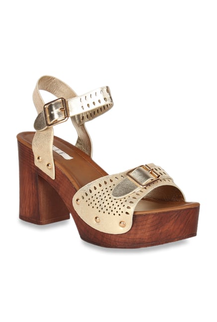 golden strap sandals