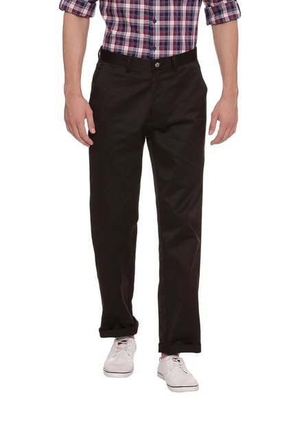 Buy BASICS Structured Cotton Stretch Tapered Fit Mens Trousers  Shoppers  Stop