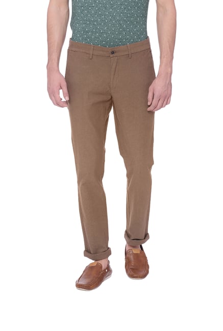 Buy Beige Trousers & Pants for Men by BASICS Online | Ajio.com