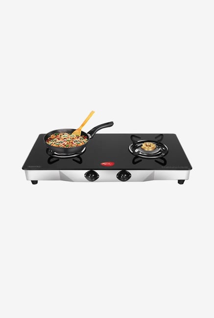 Buy Pigeon Blackline Square 2 Burner Gas Cooktop Black Online At