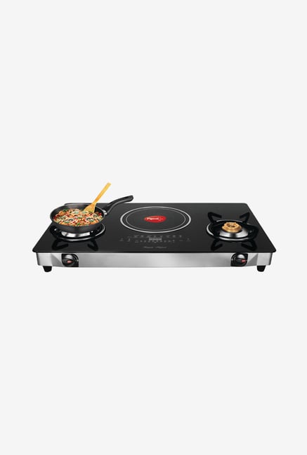 Buy Pigeon Aspiro 2 Burner Gas Cooktop With Induction Black