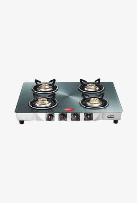 Buy Pigeon Smart Plus 4 Burner Gas Cooktop Dark Grey Online At