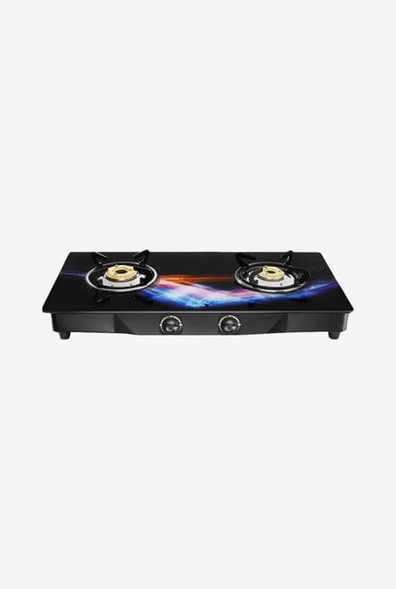 Buy Pigeon Spark Square Glitter 2 Burner Gas Cooktop Black