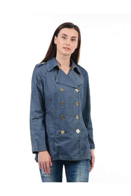 Buy Nautica Blue Cotton Jacket for Women Online Tata CLiQ