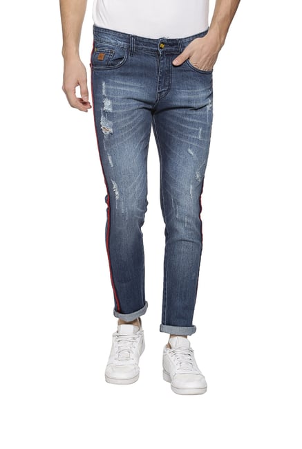 Jeans High Quality Men's Ripped Jeans European and American Stretch Ankle  Zip Ankle Slim Fit Hole Damage : Amazon.de: Fashion