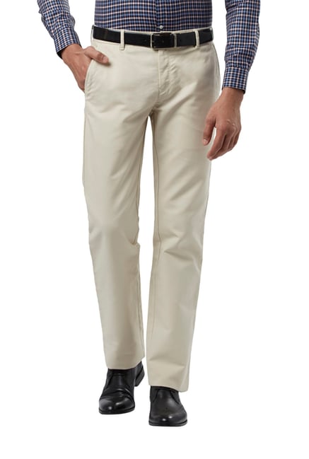Buy Raymond Brown Cotton Regular Fit Trousers for Mens Online  Tata CLiQ