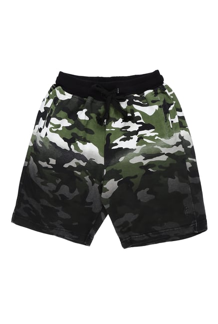 Gini & Jony Kids Green Camouflage Bermudas