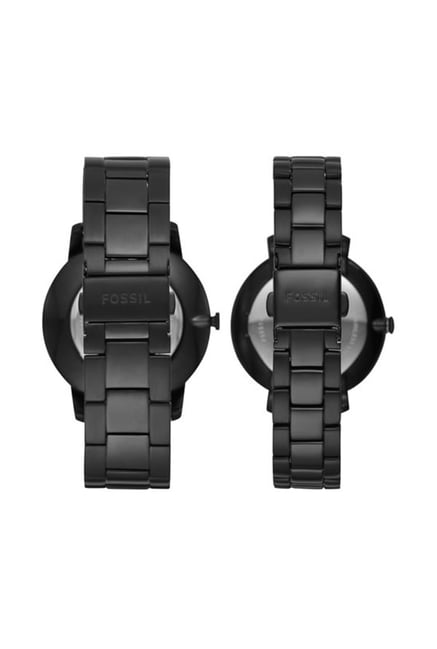 Fossil couple 2024 watch black