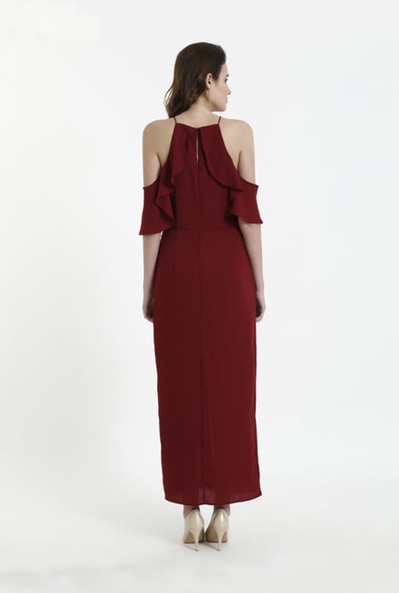 Buy Coverstory Maroon Maxi Dress for Women Online @ Tata CLiQ