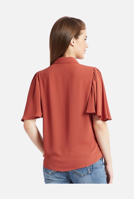 rust coloured ladies tops