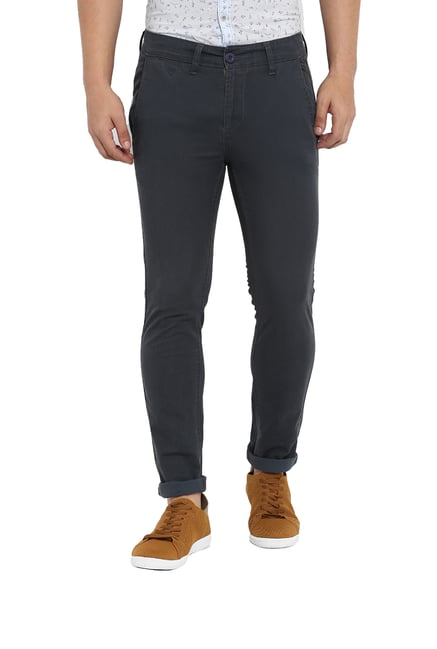 Buy Mufti Men Blue Striped Slim fit Regular trousers Online at Low Prices  in India - Paytmmall.com