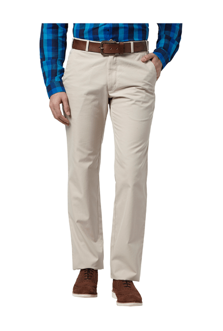 Park Avenue Fawn Flat Front Trousers 
