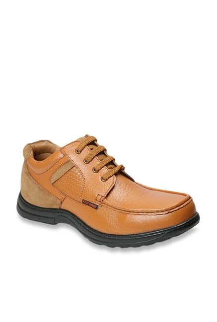red chief camel leather casual shoes
