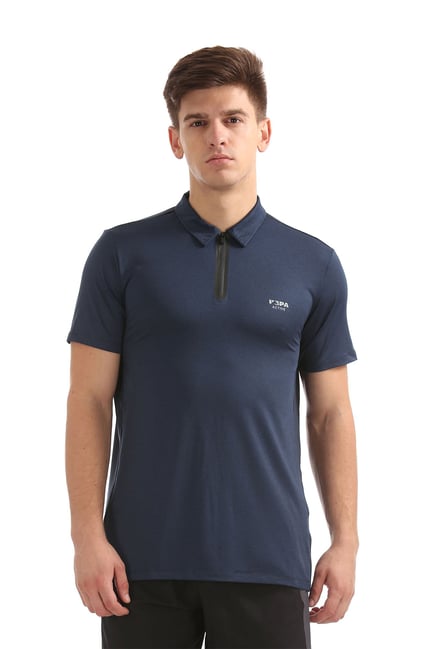 U S Polo Assn U.S. Polo Assn. Navy Regular Fit Solid Polo T-Shirt