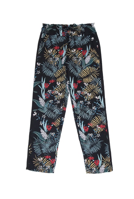 Gini & Jony Kids Black Printed Trousers