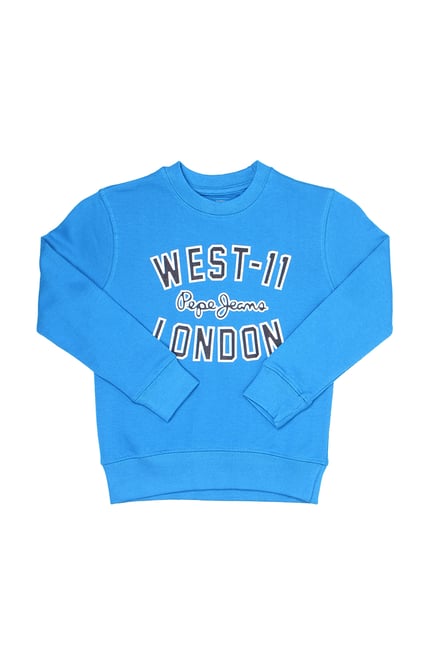 Buy Pepe Jeans Kids Blue Printed Sweatshirt for Boys Clothing
