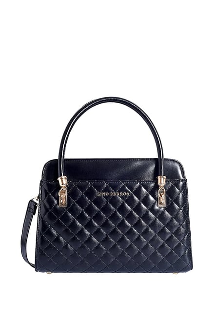 Lino Perros Black Textured Quilted Handbag-picture-13