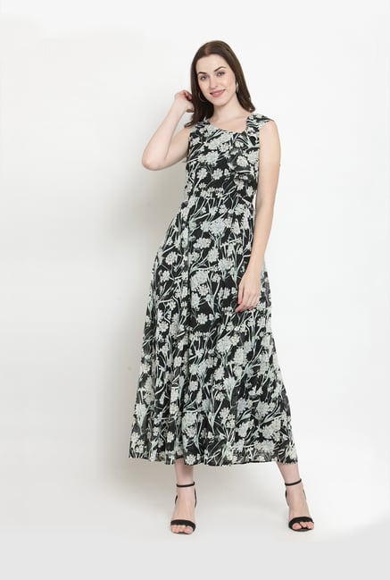 latin quarters dot print maxi dress