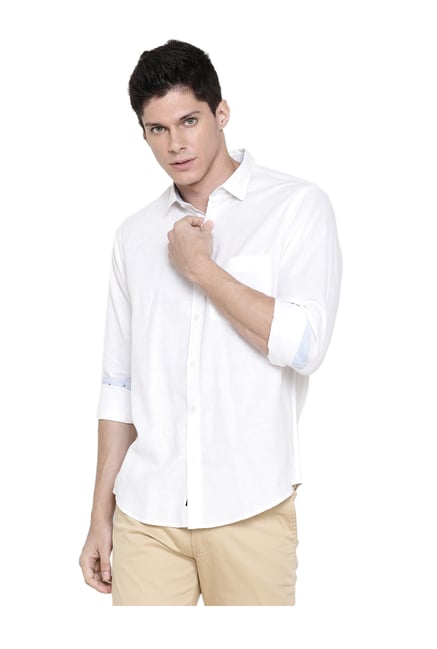 linen club white shirt