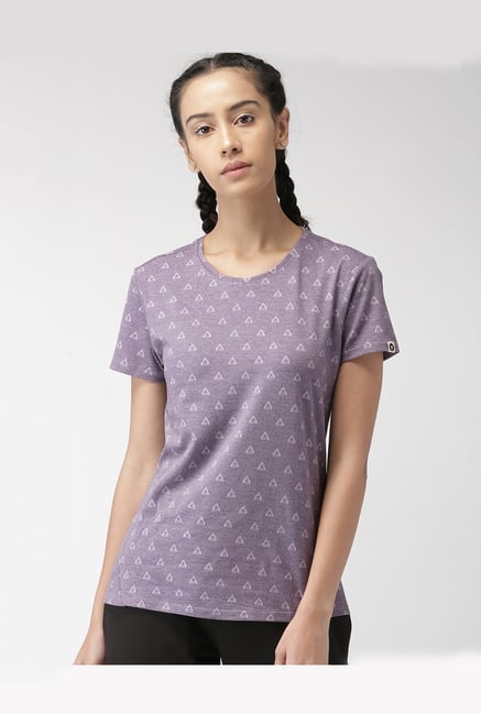 Buy 2go Purple Printed Yoga T Shirt For Women Online Tata Cliq