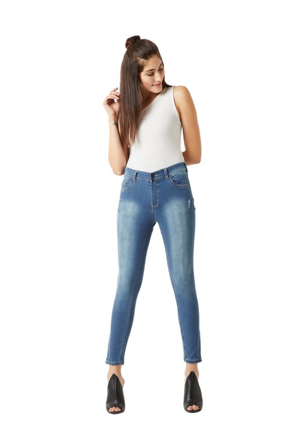 Miss Chase Blue Skinny Fit High Rise Jeans