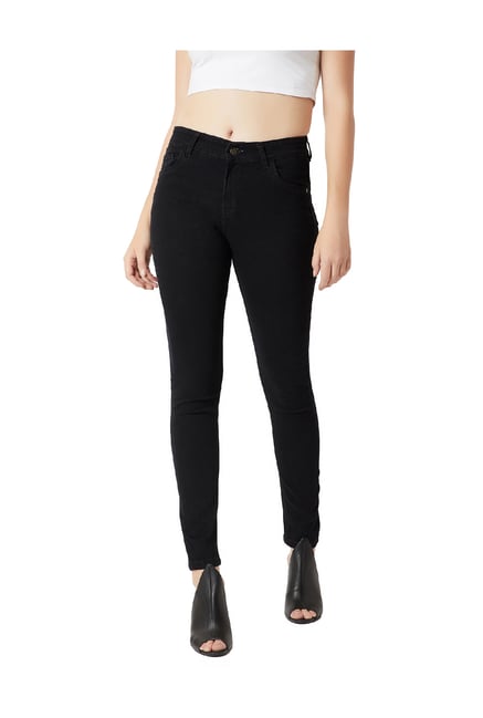 Miss Chase Black Slim Fit High Rise Jeans