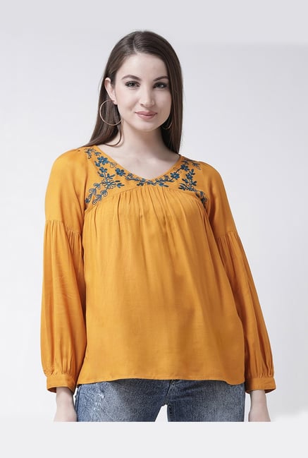 mustard full sleeve top