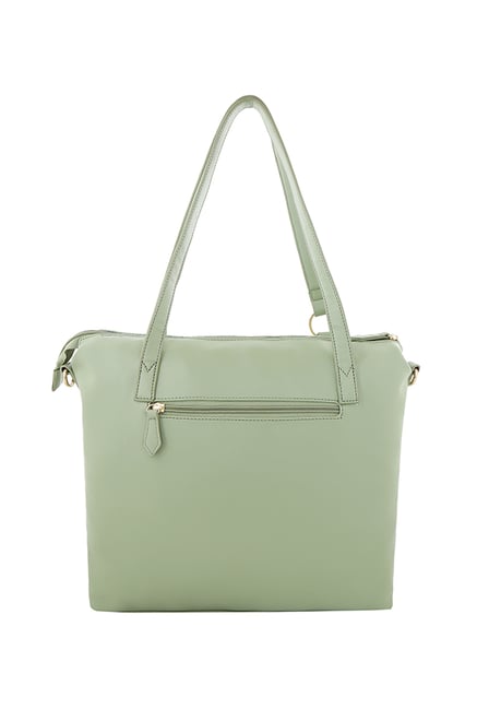 Lavie Nadine Mint Green Interlaced Shoulder Bag With Wallet
